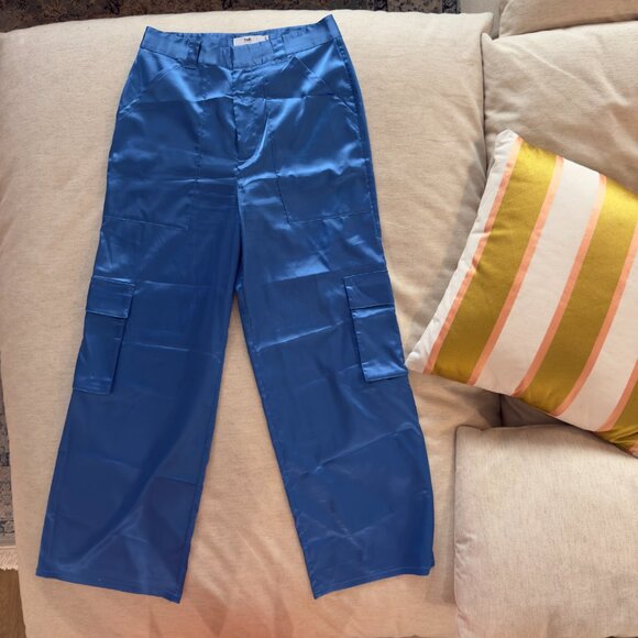 Simons TWIK Royal Blue Wide Leg Cargo Pants (Size Medium) - Picture 2 of 11